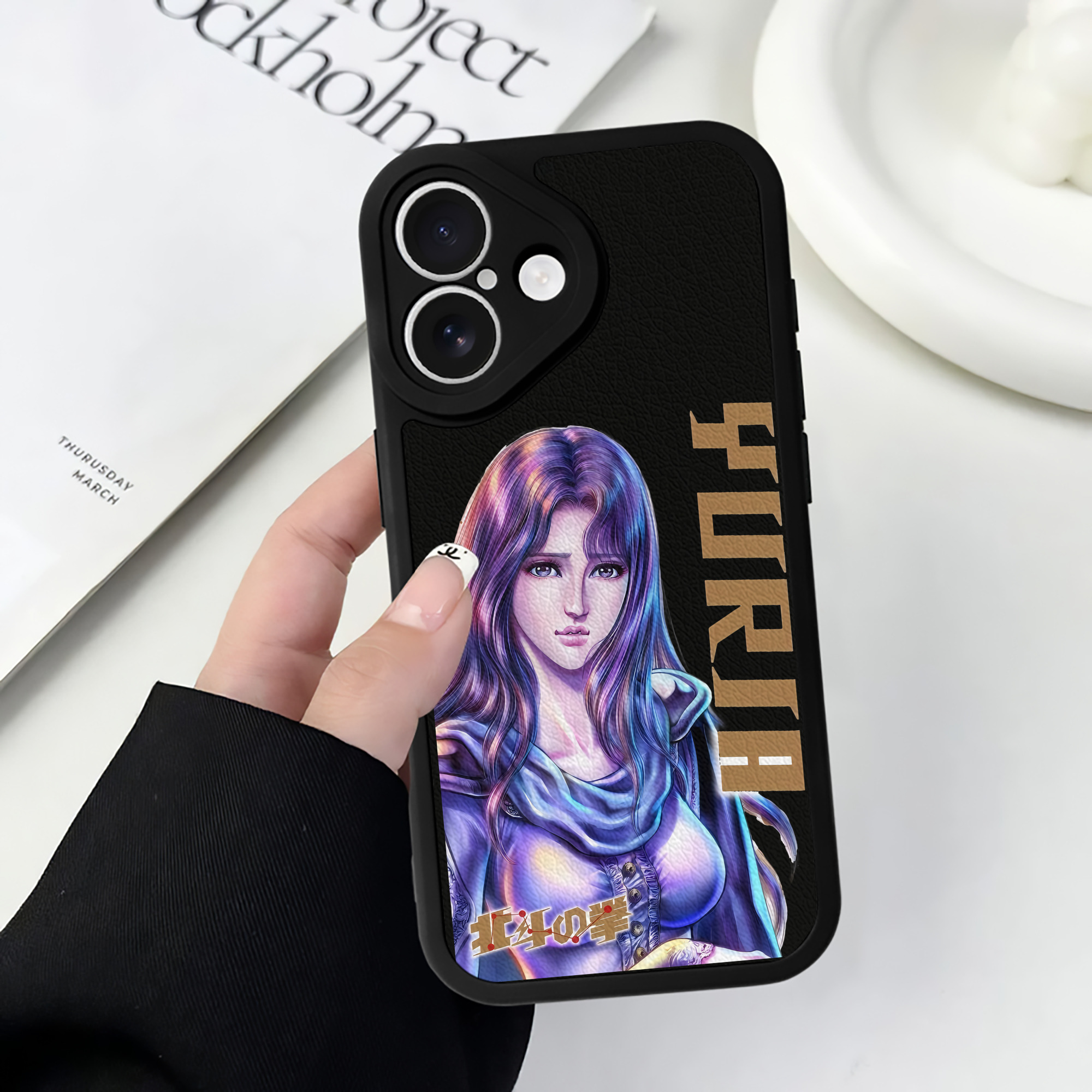 （画像用） 北斗の拳 Fist of the North Star 【iPhone 16シリーズ対応】シリコンスマホケース（レザー調） 材質：シリコン